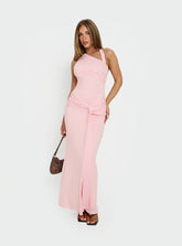 Ivetta Ruched Maxi Dress Pink
