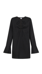 Elaine Lace Up Mini Dress - Black