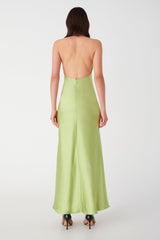 Evianna Satin Gown - Lime