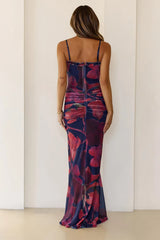 Evening Petals Maxi Dress Navy
