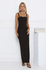 Champagne Society Maxi Dress Black