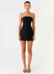 Antalya Strapless Mini Dress - Black