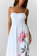 Embrace The Blooms Maxi Dress White