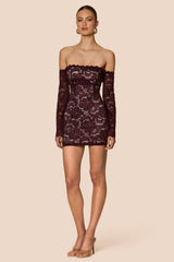 Nookie Alessia Mini Dress - Wine