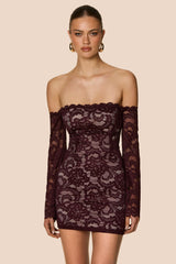 Nookie Alessia Mini Dress - Wine