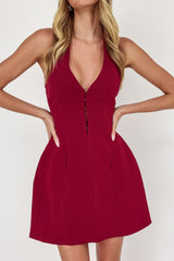Elisabeth Mini Dress - Wine