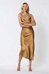 Billie Midi Dress - Light Brown
