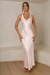 Cassandra Open Back Maxi Dress - Pink