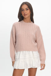 Cadence Knit Sweater Pink