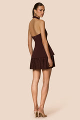 Nookie Darling Mini Dress - Chocolate