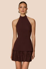 Nookie Darling Mini Dress - Chocolate