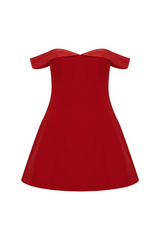 Ebony Mini Dress - Red