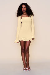 Crochet Halter Mini Dress