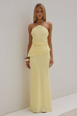 Halzie Maxi Skirt - Lemon