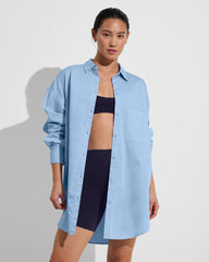 Port Shirt Dress - Blue Skies
