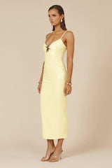 Benito Midi Dress - Lemon