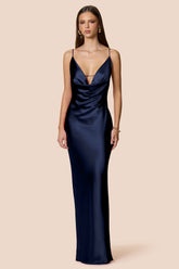 Nookie Valerie Cowl Gown - Navy