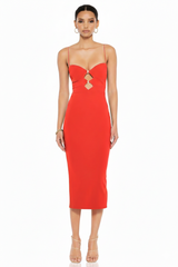 Nookie Muse Midi Dress - Cherry