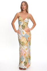 Jaya Floral A-line Maxi Dress Las Palmas
