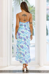 Blossom Waltz Maxi Dress Blue