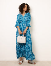 Embellished Kimono Style V Front Dress