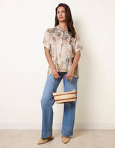 Floral Button Front Shirt