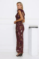Catch The Vibe Maxi Dress Burgundy