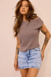 Dance In The Sun Knit Top - Charcoal