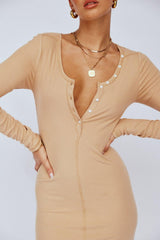 Elroy Rib Dress - Sand