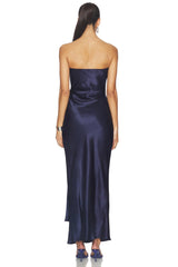 Angie Front Tie Maxi Dress - Navy