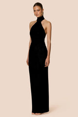 Nookie Crush Halter Gown - Black