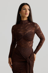 Clara Bodysuit - Espresso Brown