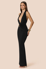 Nookie Portia Halter Maxi Dress - Black