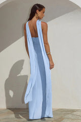 Madeleine Strapless Maxi Dress - Sky Blue