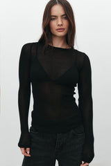 Myles Crew Neck Top - Black