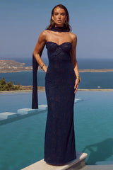 Amana Maxi Dress - Navy