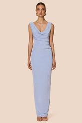 Nookie Crush Drape Maxi Dress - Lavendar