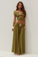 Nivali Maxi Skirt - Olive