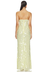 Misha Sapphire Sequin Maxi Dress - Lemon