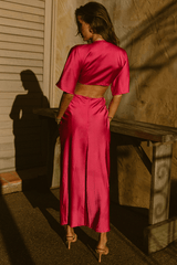Kaylee Midi Dress - Fuschia