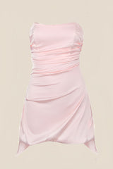 Strapless Floral Ruched Short Homecoming Dress