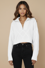 Jax Crop Jumper - White