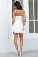 Delicate Daisy Mini Dress White