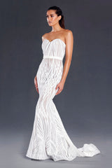 Jadore JX039 Gown - White