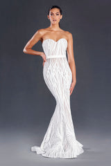 Jadore JX039 Gown - White
