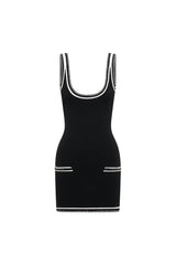 Beverly Mini Dress - Black/White