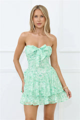 Empowered Vibe Strapless Mini Dress Green