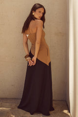 Calisa Maxi Dress - Caramel Multi