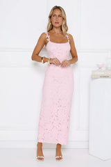 Daydreaming Light Embroidered Maxi Dress Pink