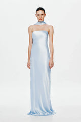 Misha Lilia Satin Gown - Dove